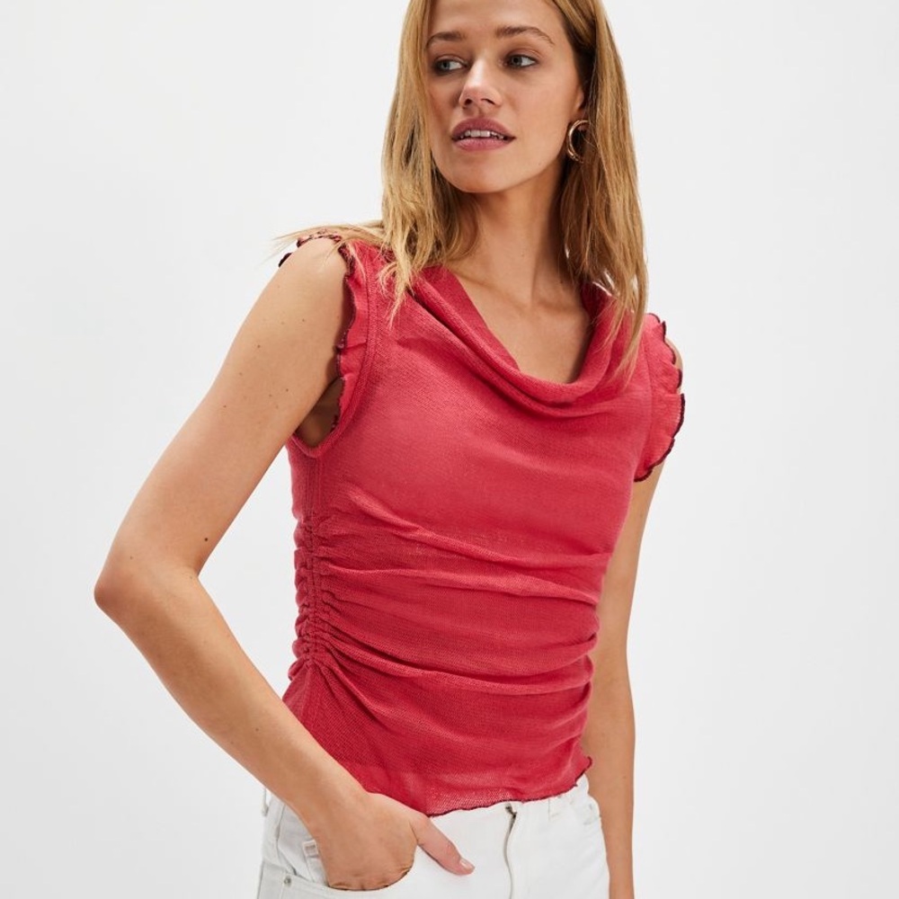 FREE PEOPLE COWELL NECK TOP 

XS NEW WITH TAGS ORIGINALLY $38